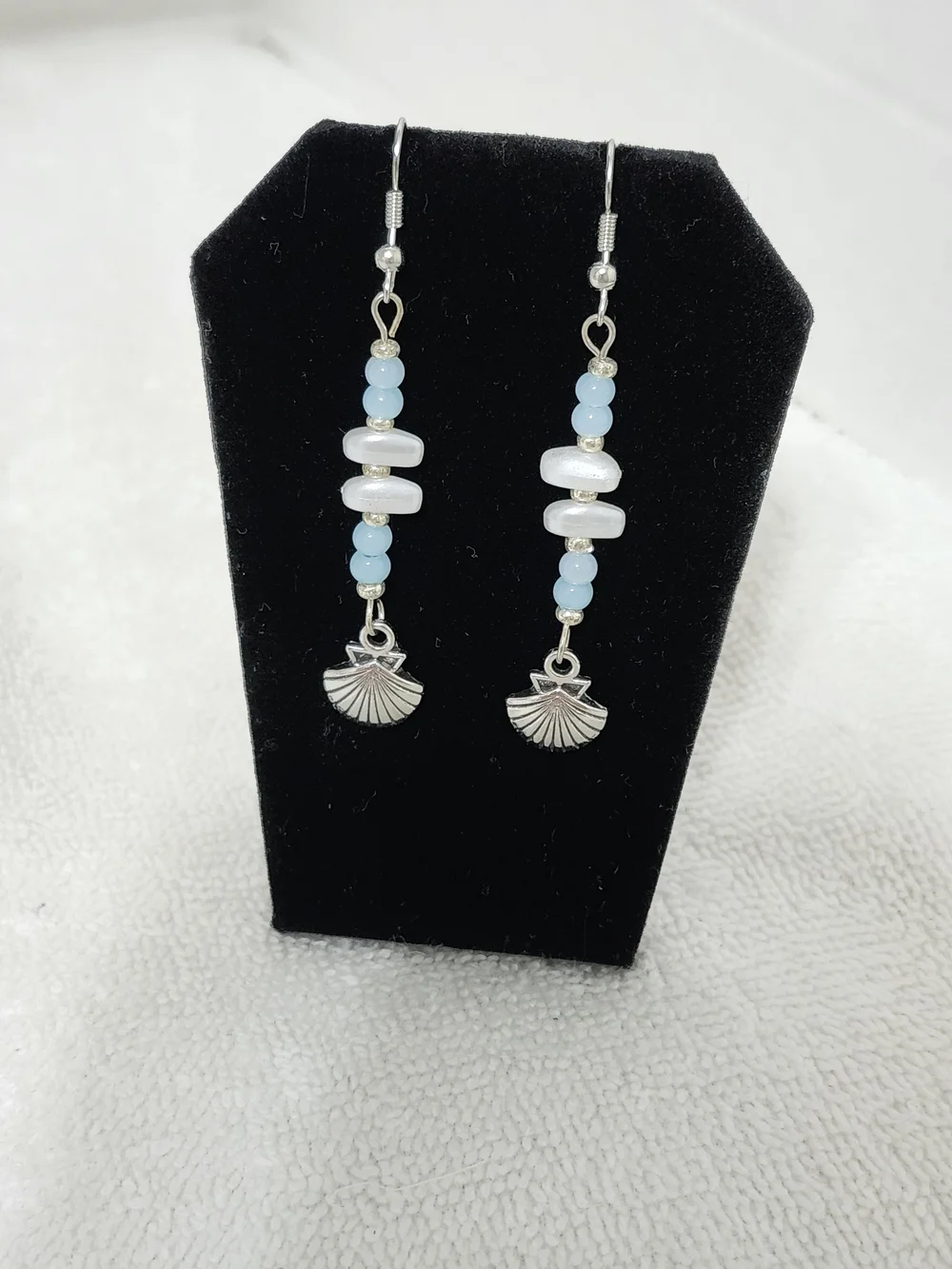Seaside Charm Beaded Necklace & Earring Set Mermaid Shell Ocean Beach Handmade